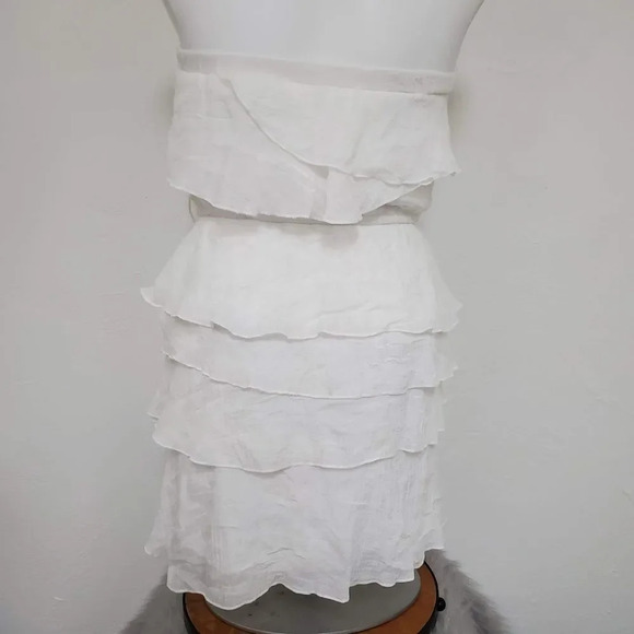 RUE 21 | White Tier Chiffon Strapless Dress - Picture 6 of 10